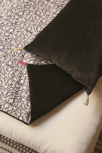 Velvet and cotton sofa cover
