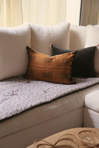 Velvet and cotton sofa cover