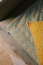Velvet and cotton sofa cover