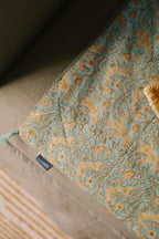 Velvet and cotton sofa cover