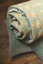 Velvet and cotton sofa cover