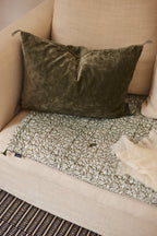 Velvet and cotton sofa cover