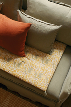 Velvet and cotton sofa cover