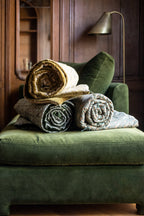 Velvet and cotton sofa cover