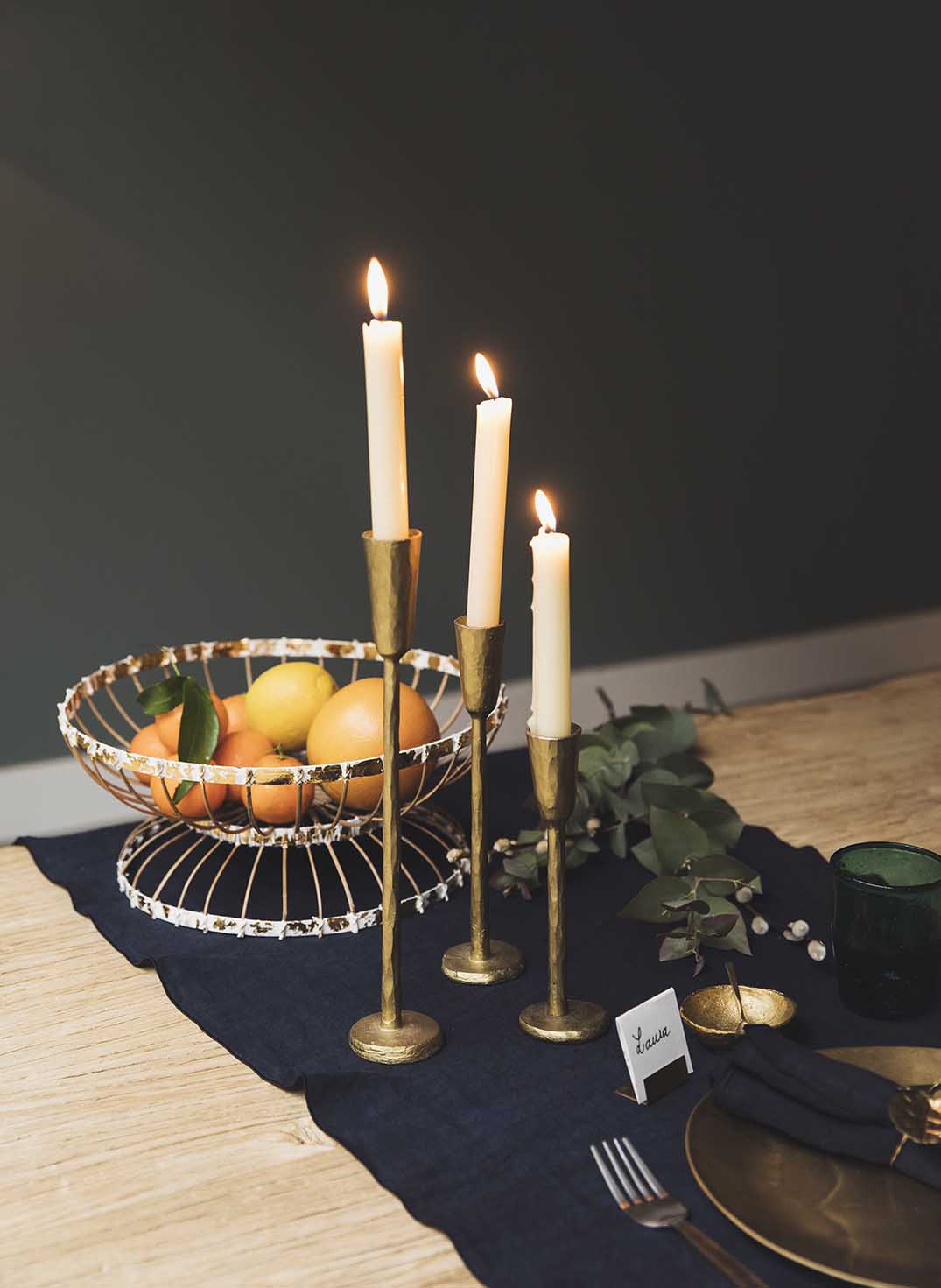 Set of 3 Nox candle holders