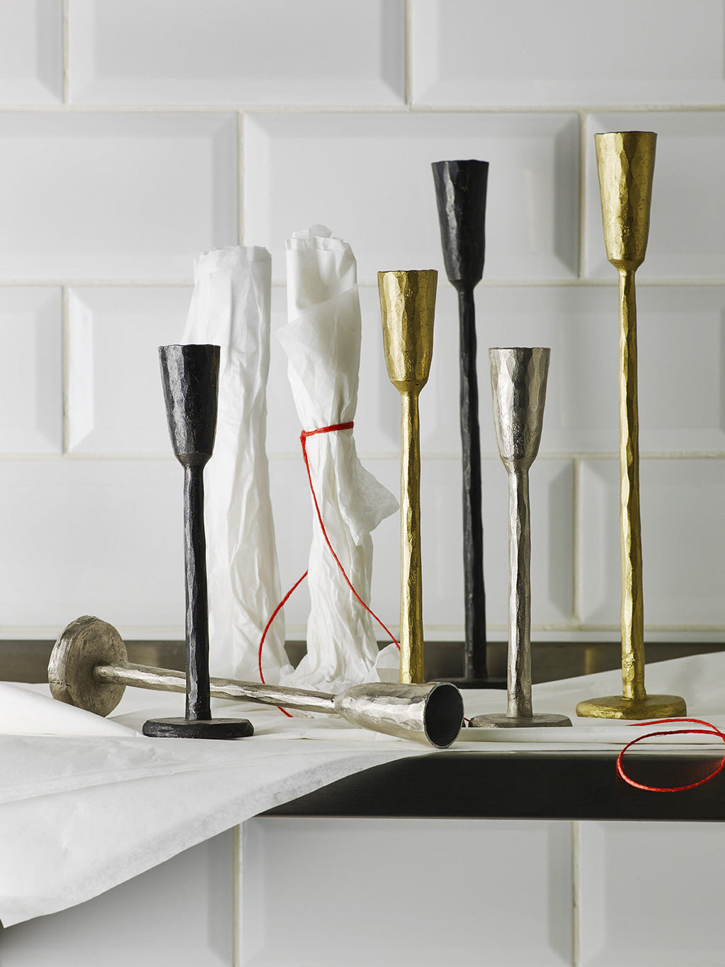 Set of 3 Nox candle holders