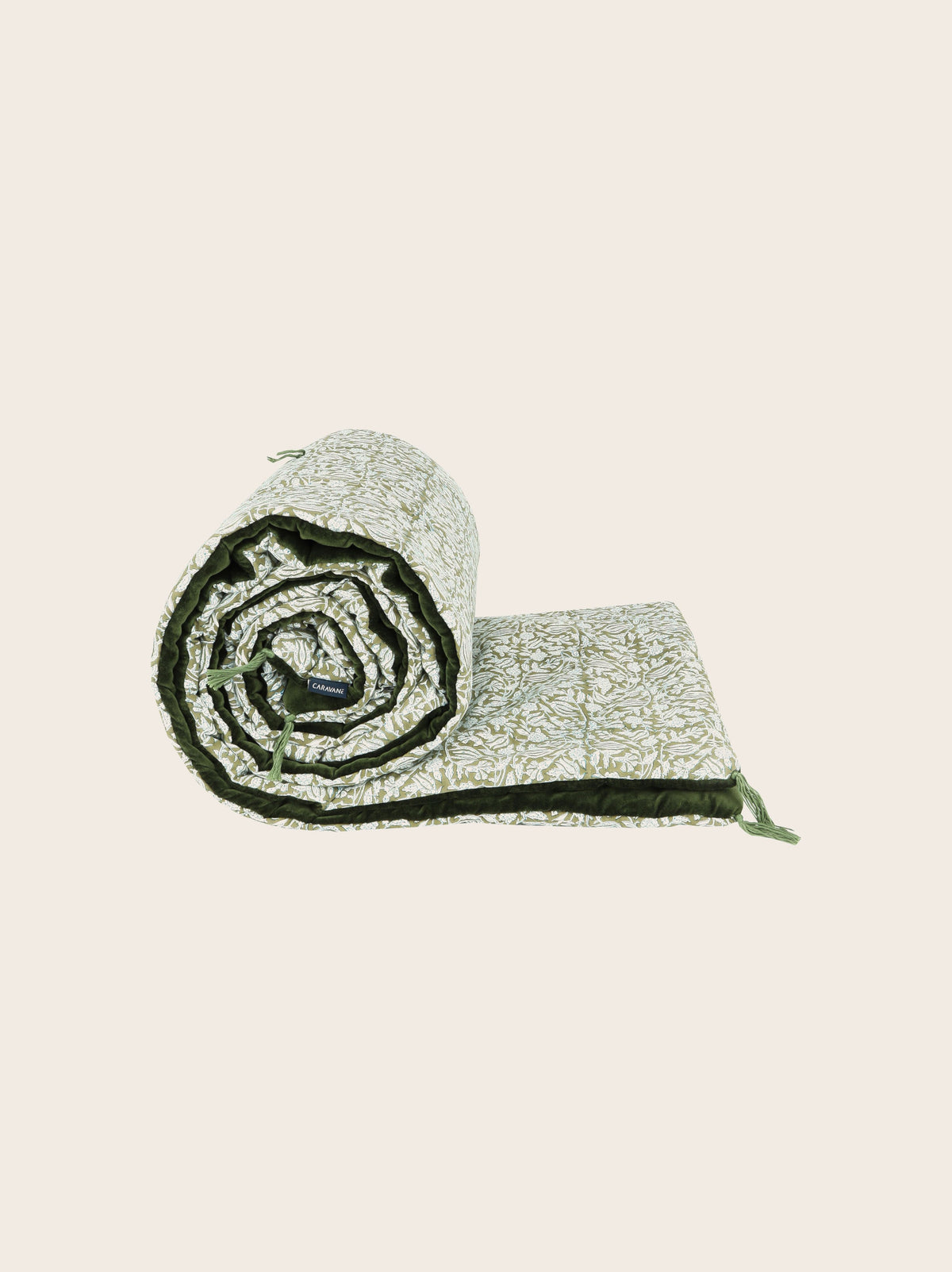 Velvet and cotton sofa cover