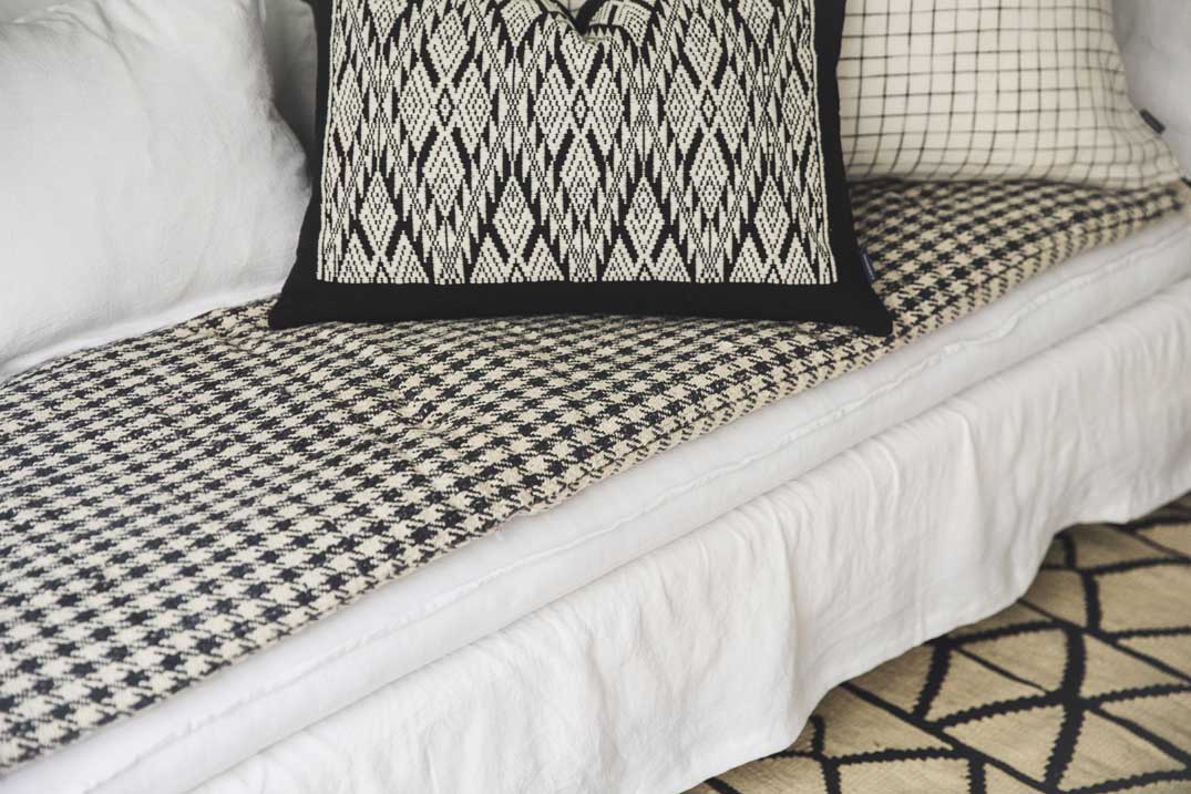 Houndstooth sofa cover