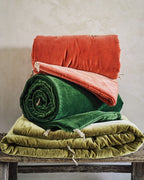 Washed velvet sofa cover