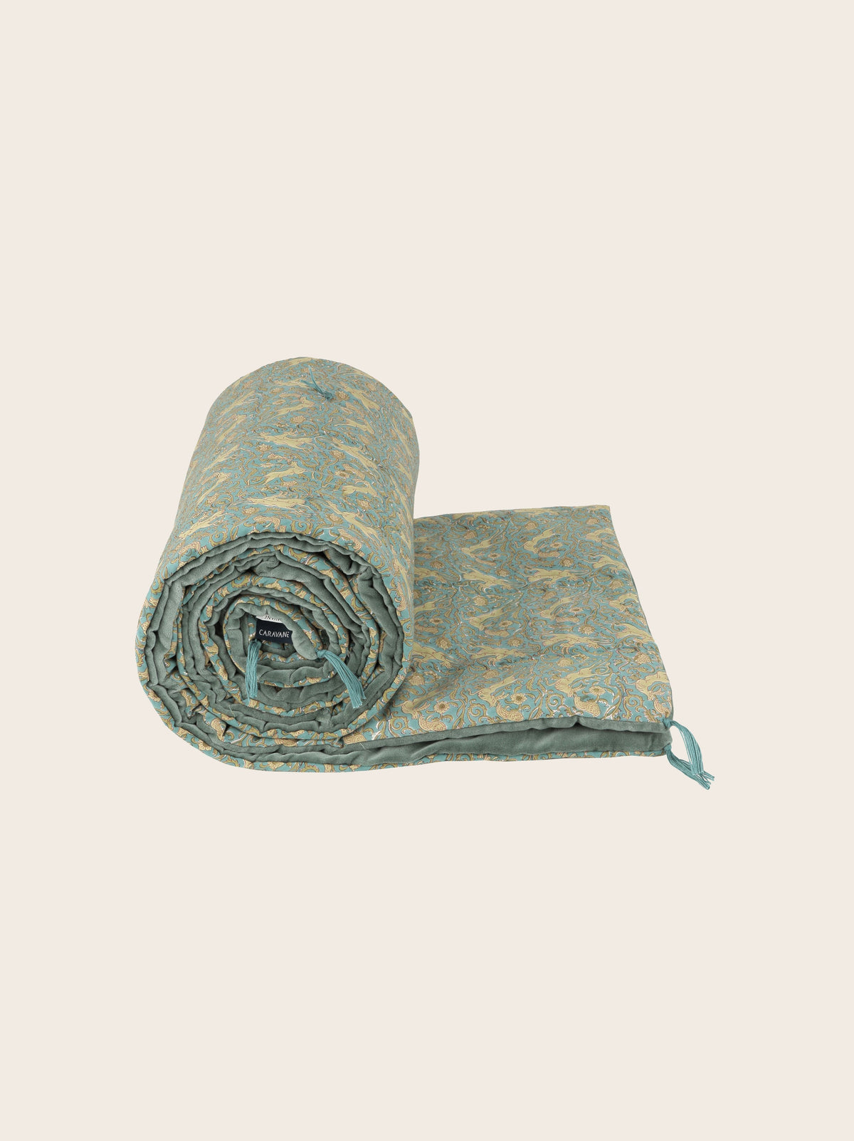 Velvet and cotton sofa cover
